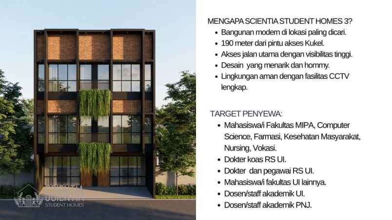 dijual kost vokasi kukusan ui depok