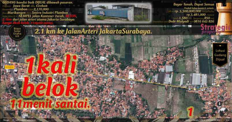 dijual ruko gudang kantor jl kisabalanang no 11 kel