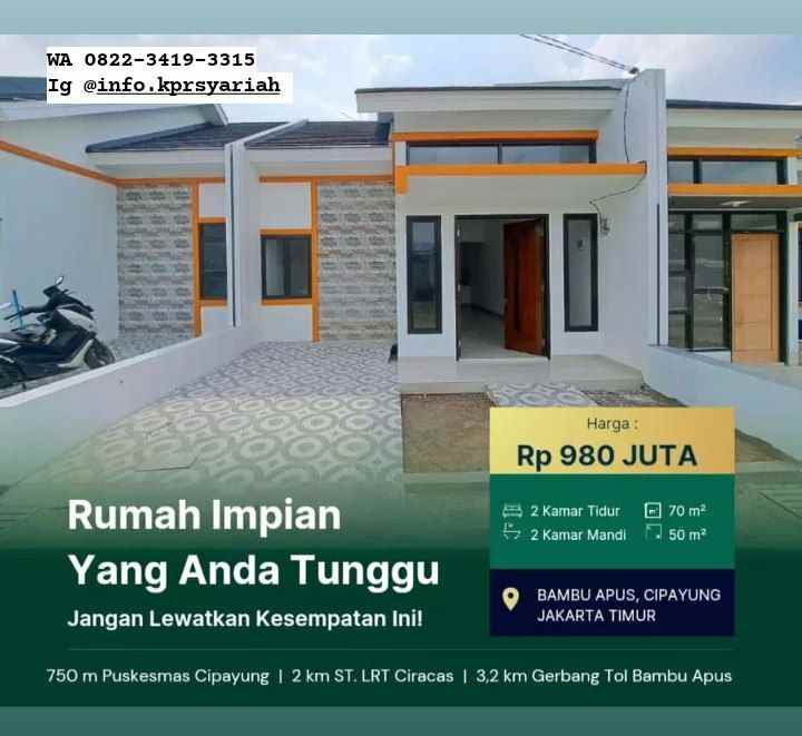 dijual rumah bambu apus cipayung