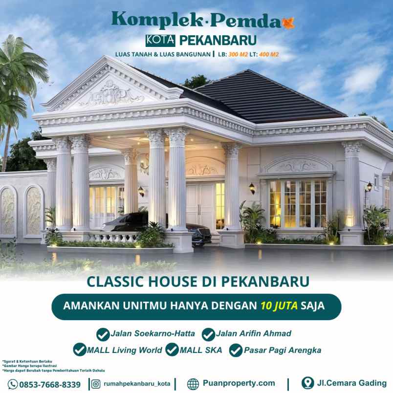 dijual rumah jalan cemara gading