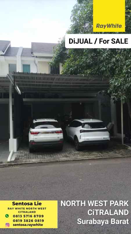 dijual rumah jalan north west park