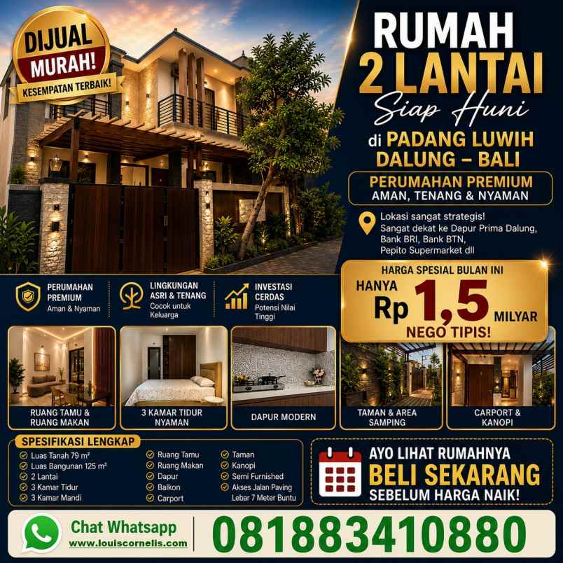 dijual rumah jalan padang luwih