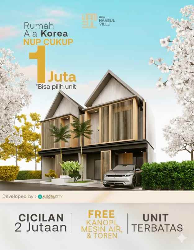 dijual rumah jalan waru parung bogor