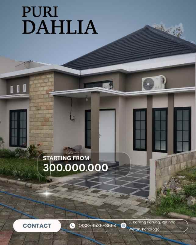 dijual rumah jl parang parung patihan
