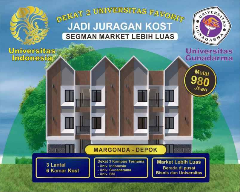 dijual rumah margonda