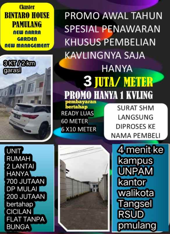 dijual rumah pamulang