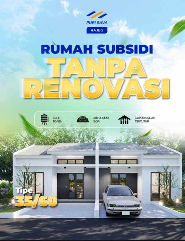 dijual rumah perumahan subsidi puri