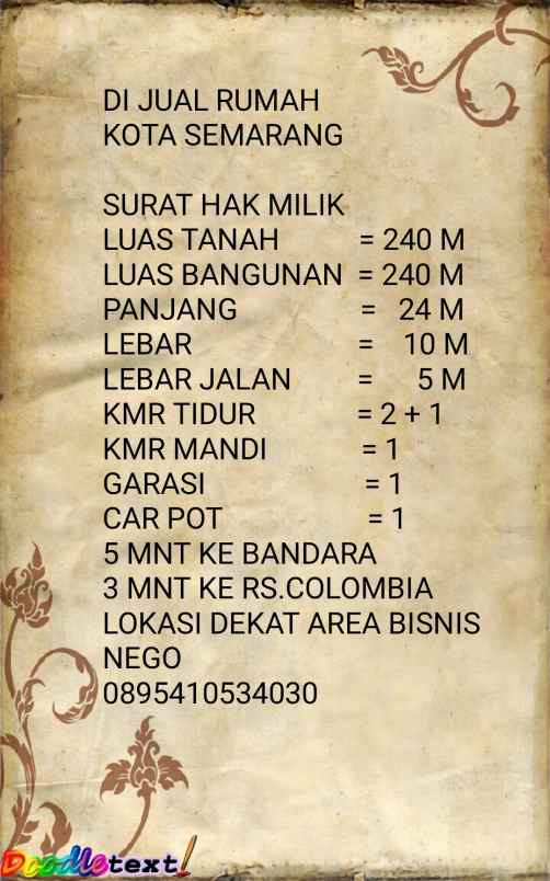 dijual rumah siap huni