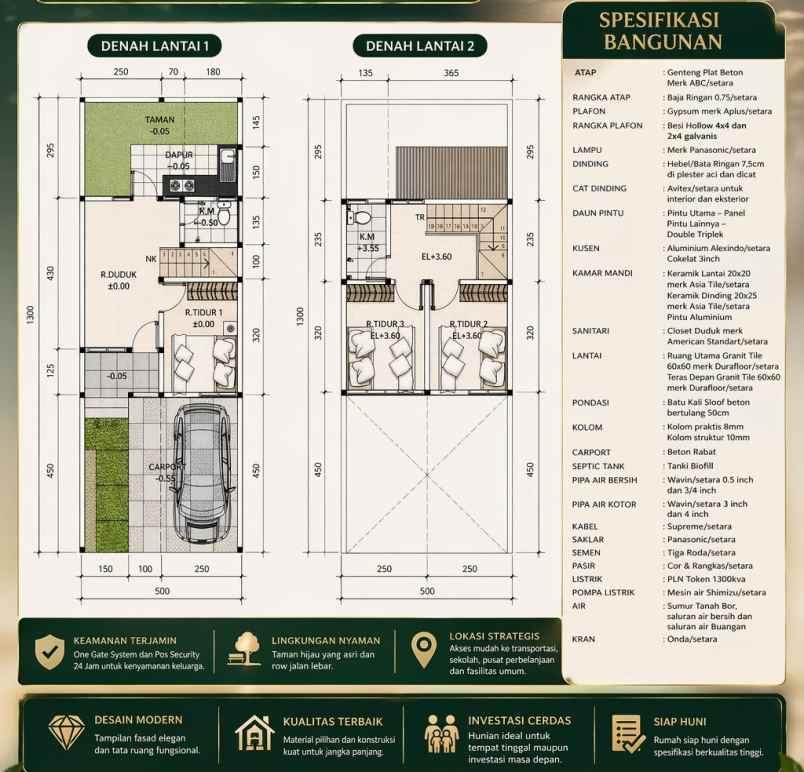 dijual rumah tambun