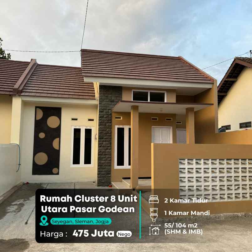 dijual rumah utara pasar godean