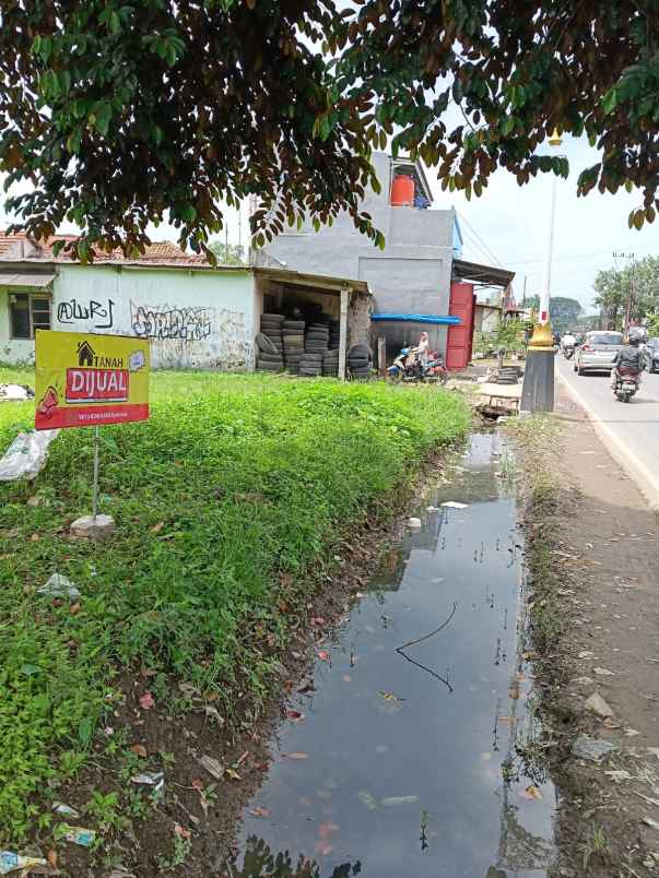 dijual sebidang tanah di pinggir jalan raya cibarusah
