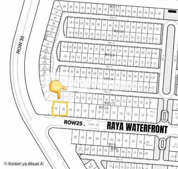 dijual tanah jalan raya waterfront