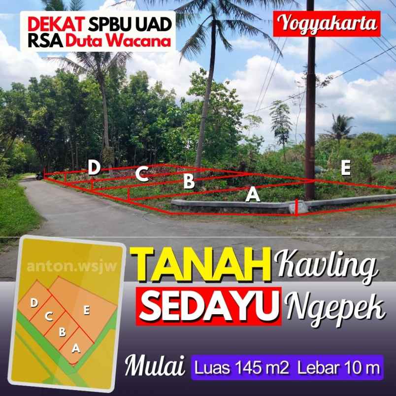 dijual tanah jl argodadi ngepek