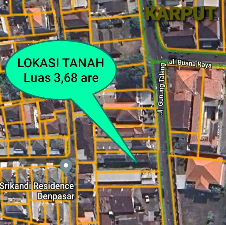 dijual tanah jl gunung talang