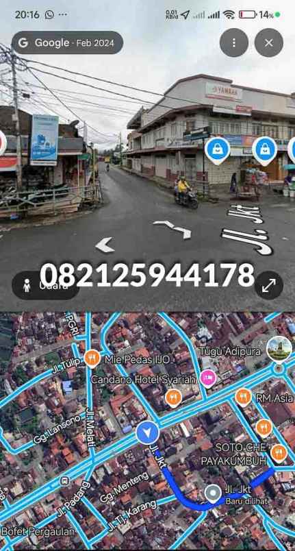 dijual tanah jl jakarta parik rantang