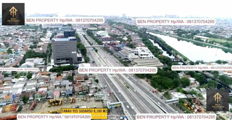 dijual tanah jl yos sudarso sungai