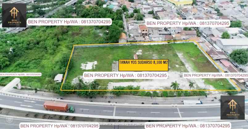 dijual tanah jl yos sudarso sungai