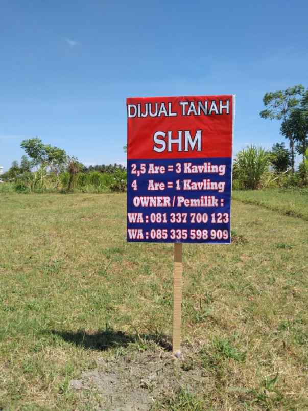 dijual tanah jln bangsal baru pemenang