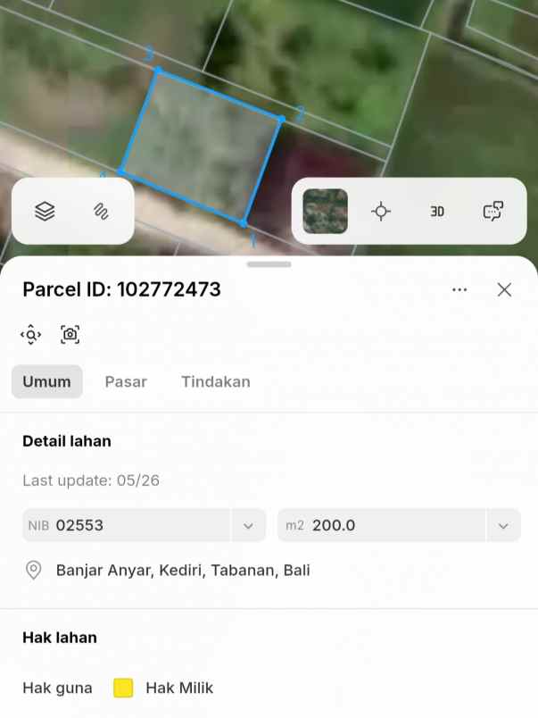 dijual tanah jln i wayan teruna