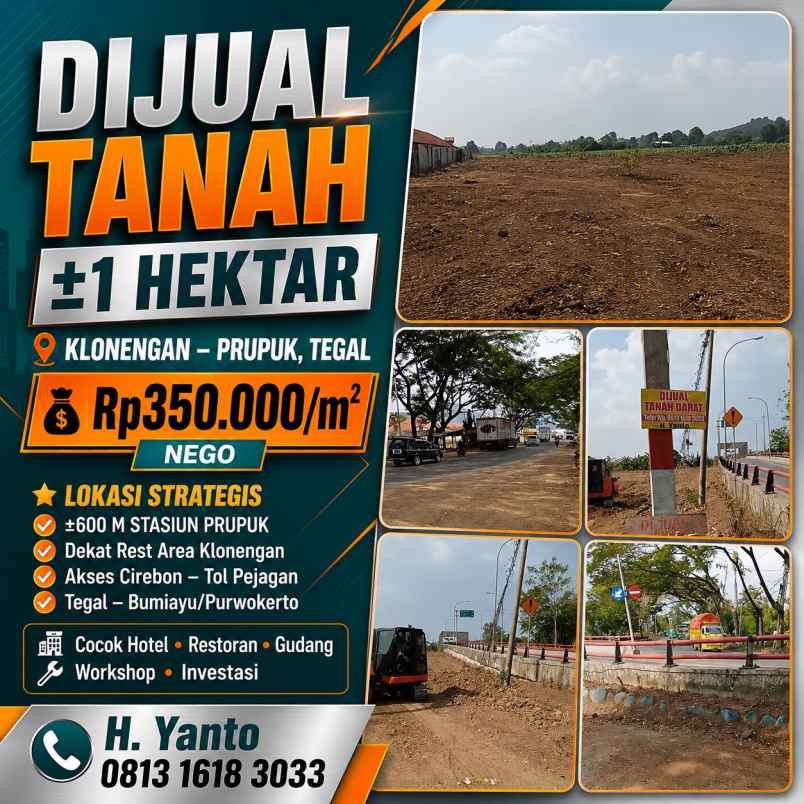 dijual tanah klonengan prupuk margasari