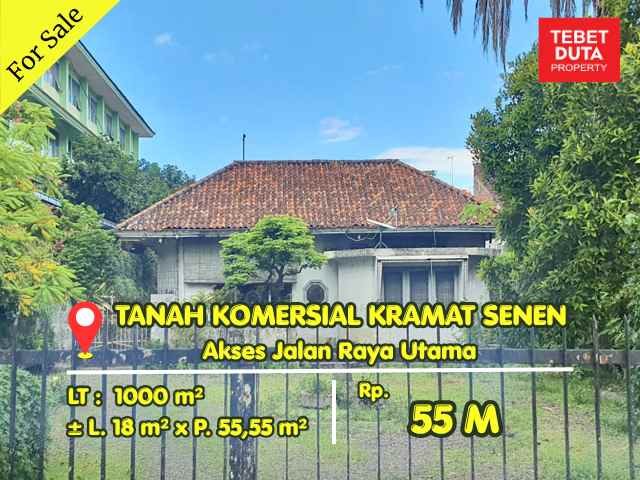 dijual tanah kramat senen