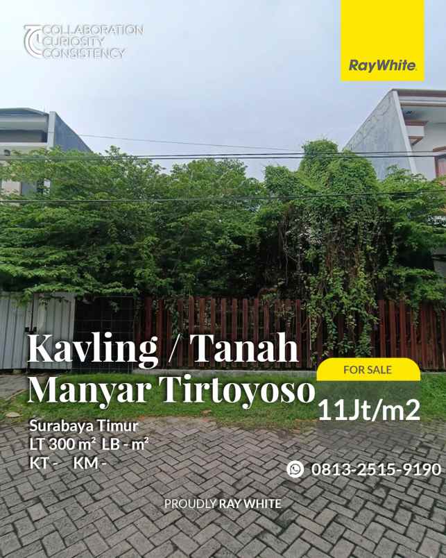 dijual tanah manyar tirtoyoso