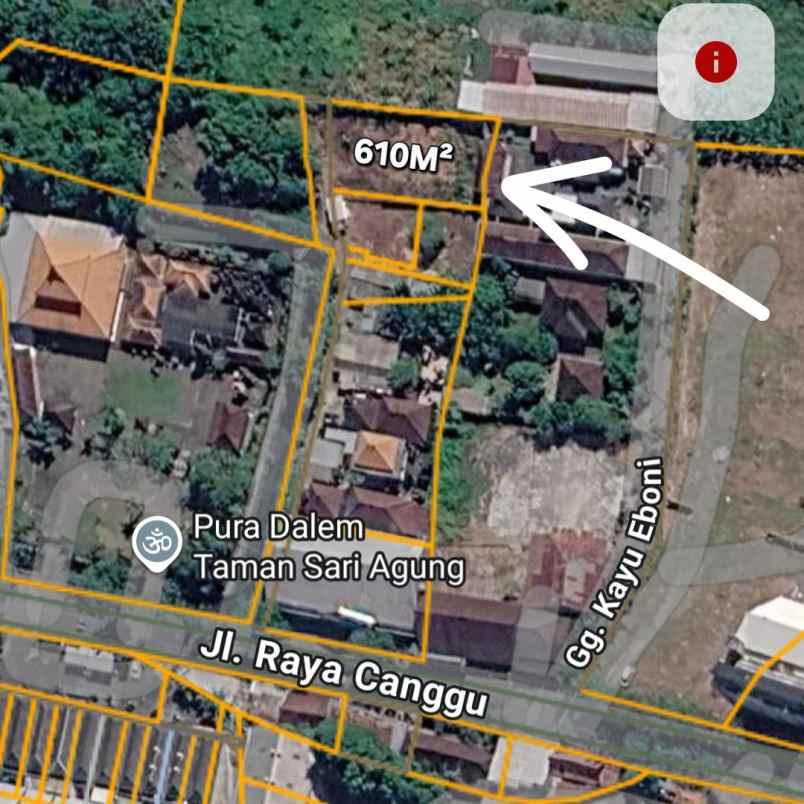 dijual tanah raya canggu ketobokan