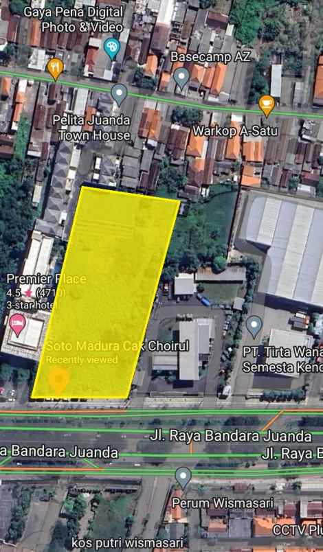 dijual tanah raya juanda