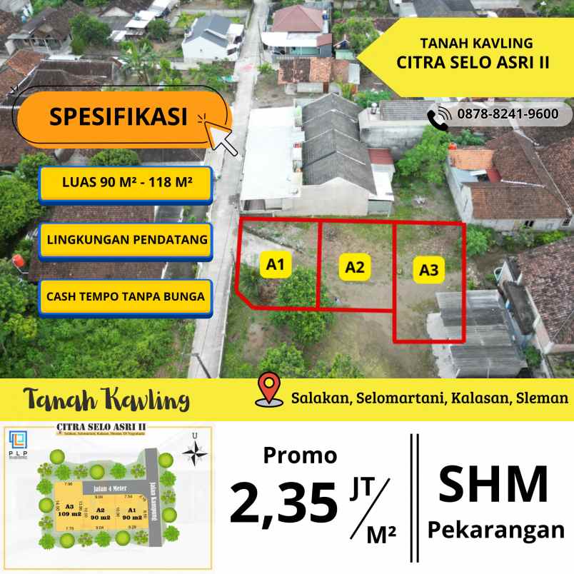 dijual tanah salakan selomartani