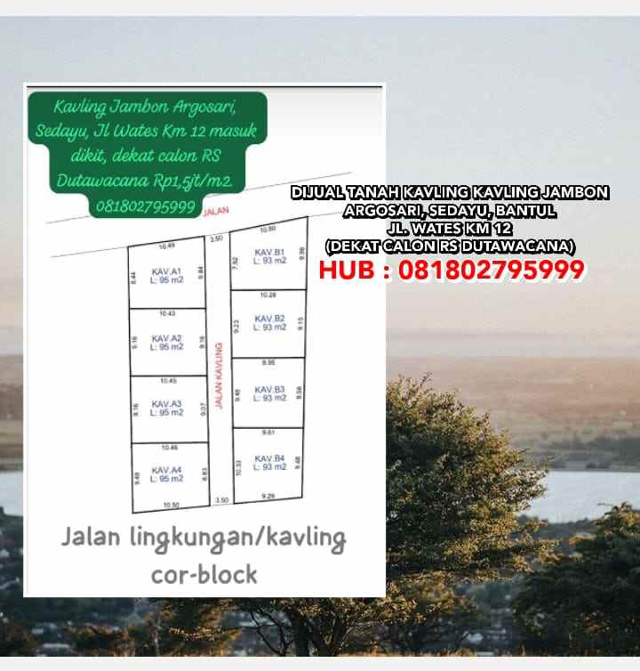 dijual tanah sedayu argosari bantul