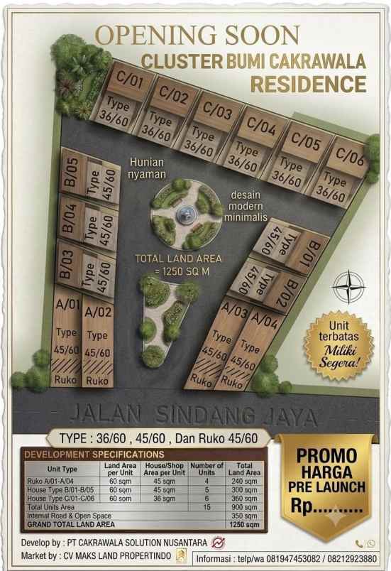 dijual tanah sindang jaya
