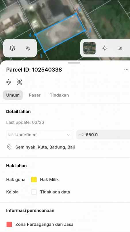 dijual tanah sunsetroad kuta