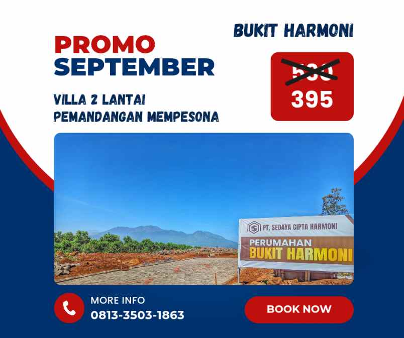 dijual villa bukit harmoni lokasi karangploso malang