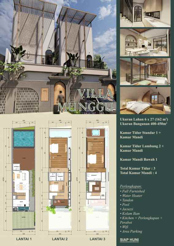 dijual villa desa munggu kec mengwi kab