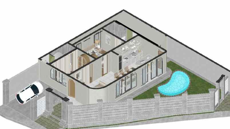 dijual villa jalan taman kebo iwa