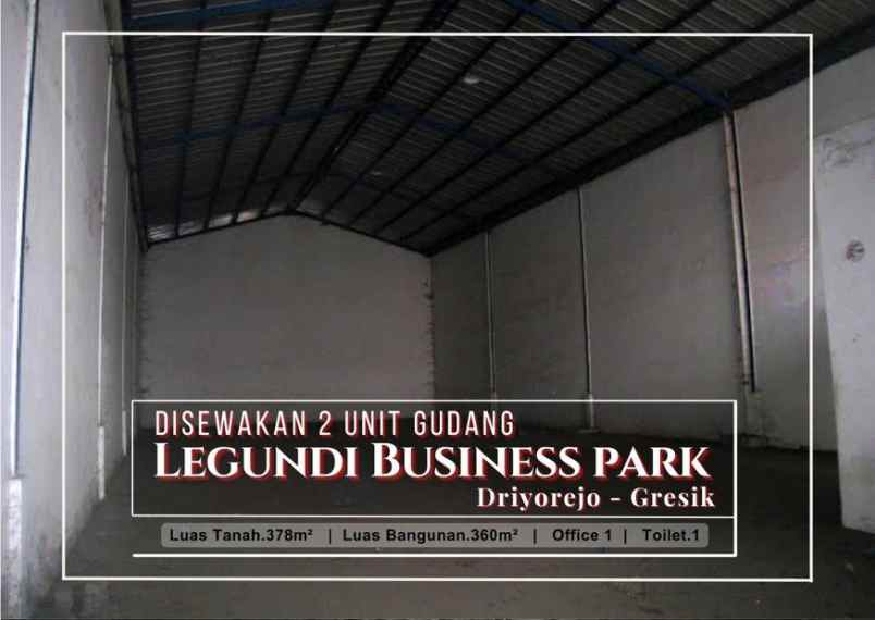 disewakan ruko gudang kantor legundi business park