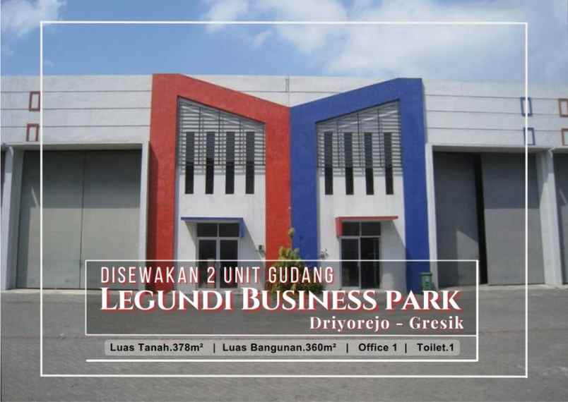 disewakan ruko gudang kantor legundi business park