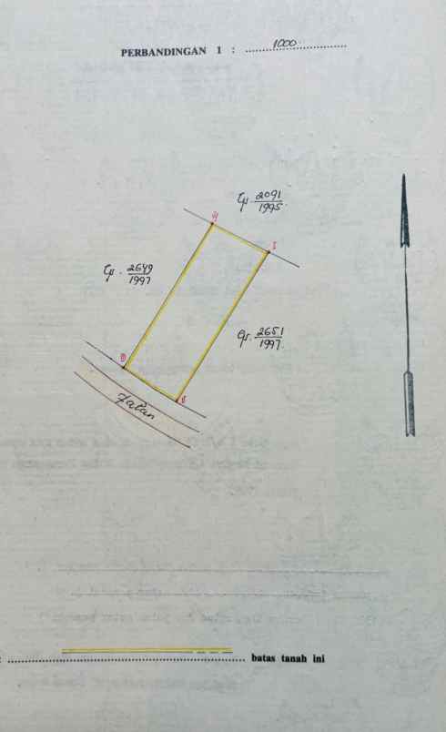 disewakan tanah taman dayu