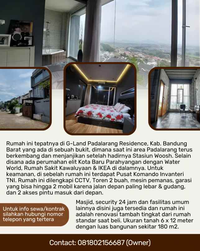 jual rumah woosh city view bandung barat padalarang