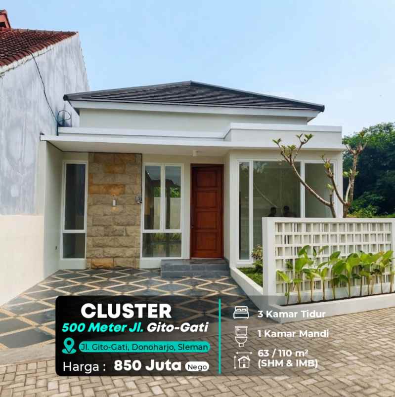 rumah cantik dekat pemda sleman sch jl palagan sleman