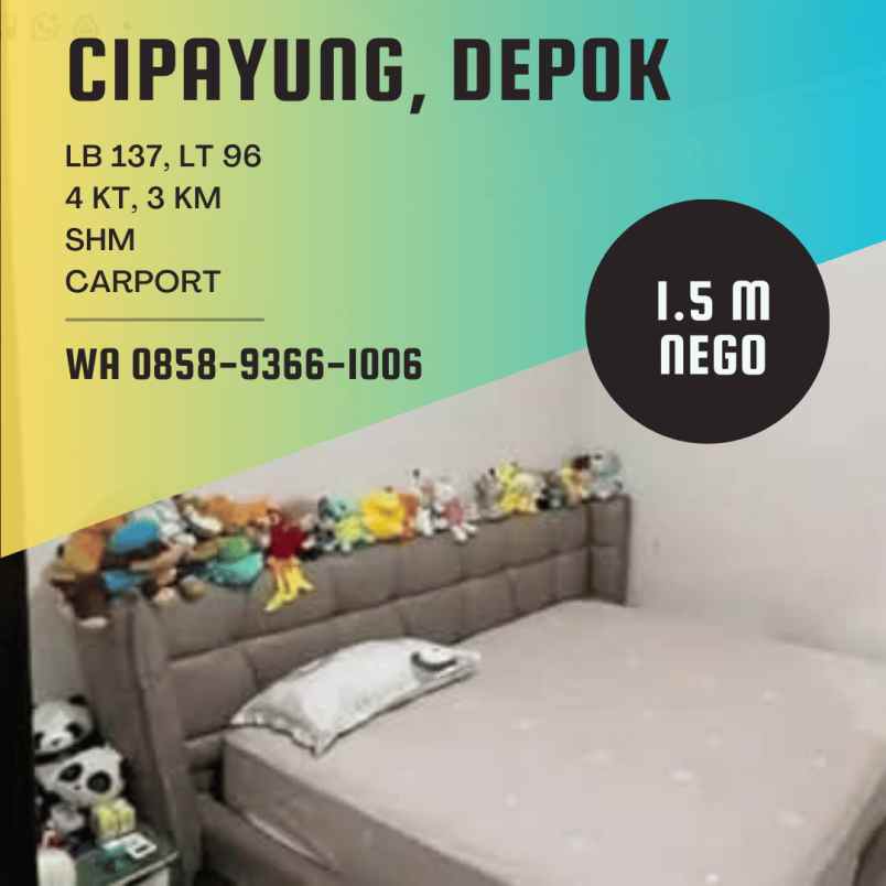 rumah depok cipayung cakep semi furnished