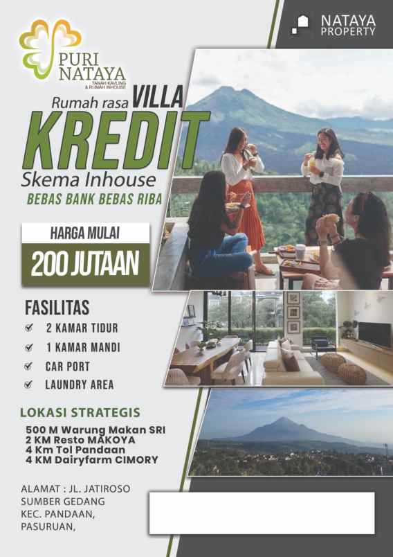 rumah halal tanpa riba cicilan langsung ke developer