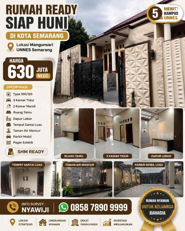 rumah istimewa siap huni shm ready di mangunsari