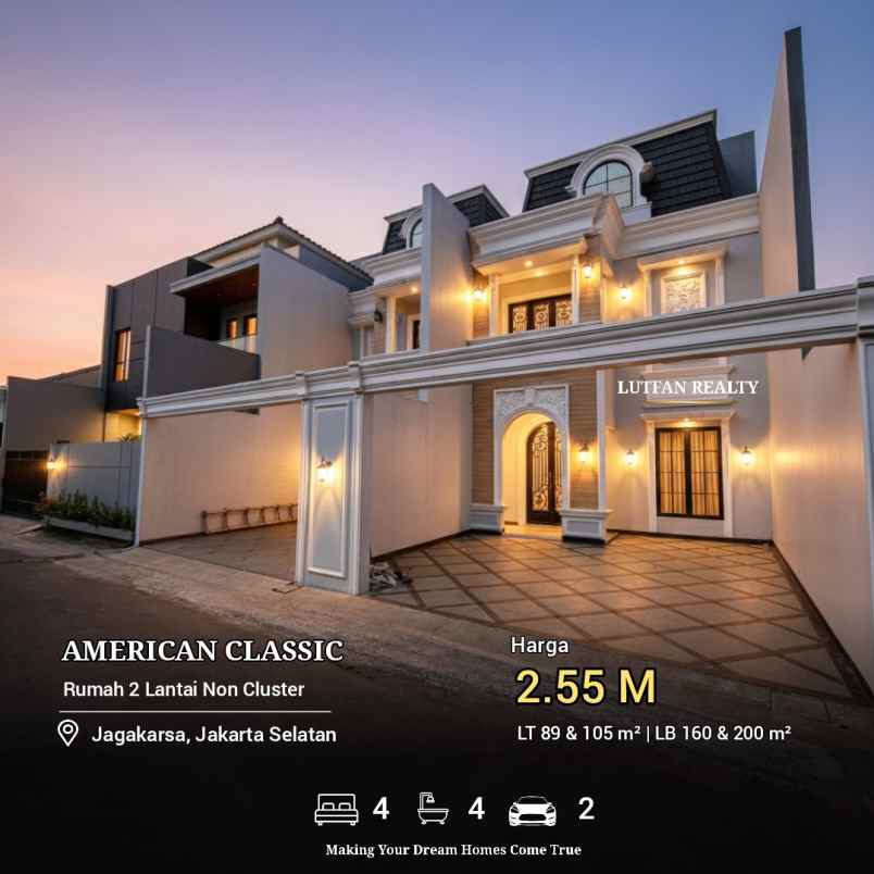 rumah jagakarsa american classic non cluster