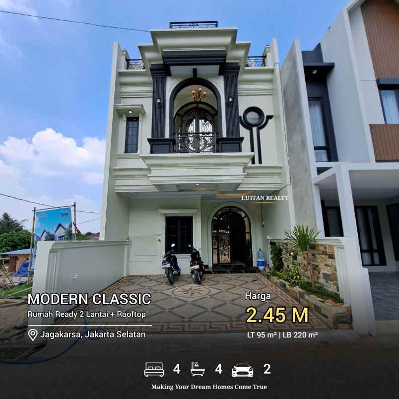 rumah jagakarsa modern classic