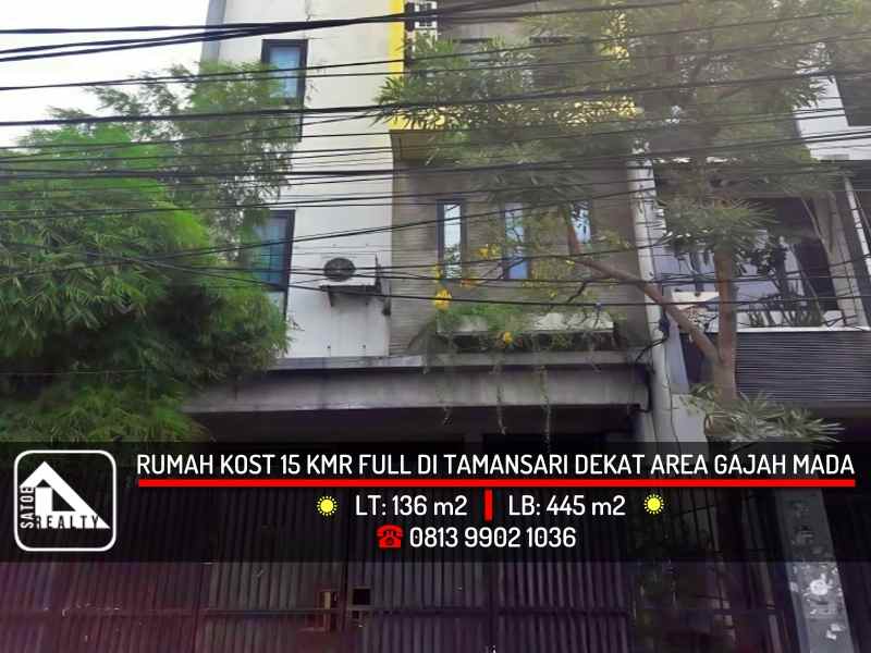 rumah kost 15 kamar full di dekat area gajah mada