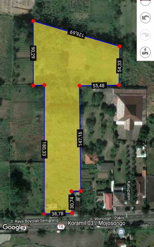 tanah jl raya solo semarang