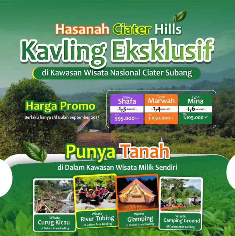 tanah shm dekat air terjun ciater hills