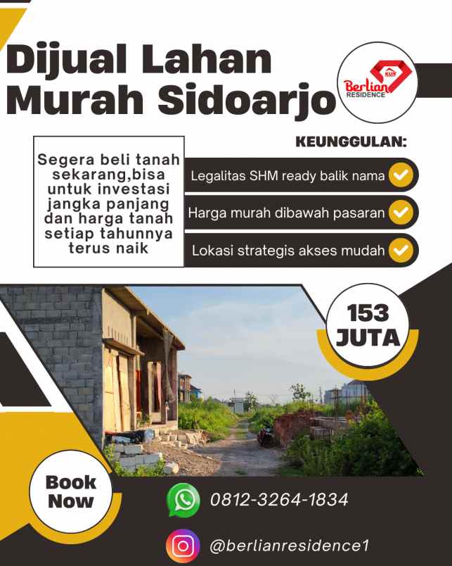 dijual cepat lahan siap bangun harga dibawah pasaran