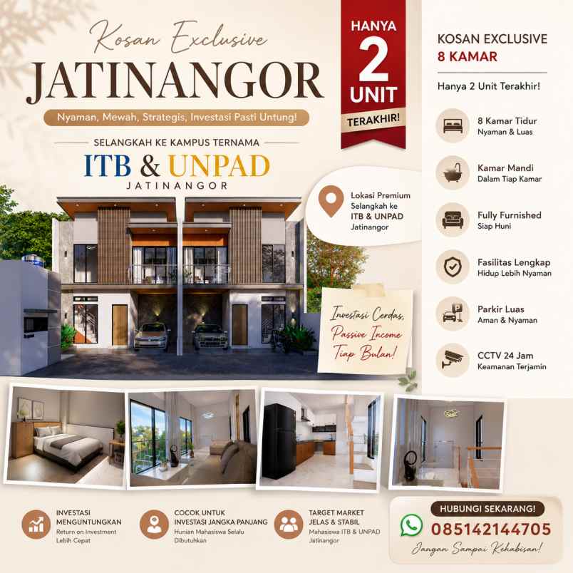dijual kost jalan caringin